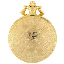 Load image into Gallery viewer, Royal Gold Shield Crown Pattern Quartz Pocket Watch
