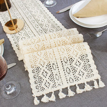 Load image into Gallery viewer, Crochet Hollow Lace Table Runner
