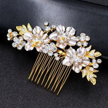 Load image into Gallery viewer, Women&#39;s Gold Hair Comb
