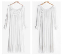 Load image into Gallery viewer, Women&#39;s Long Sleeve Sleepwear Embroidered Nightgown
