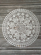 Load image into Gallery viewer, Round Lace Water Soluble Embroidery Place Table Mat
