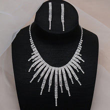 Load image into Gallery viewer, Women&#39;s Shine Geometric Rhinestone Necklace Earrings
