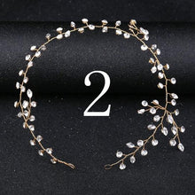 Load image into Gallery viewer, Women&#39;s Vintage Bride Handmade Gold Pearl Headband
