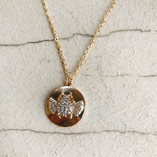 Load image into Gallery viewer, Women&#39;s Rose Zircon Bee Pineapple Pendant Gold Chain Necklace
