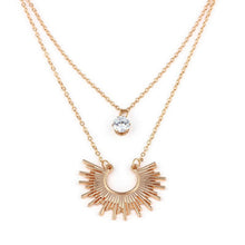 Load image into Gallery viewer, Women&#39;s Rose Zircon Bee Pineapple Pendant Gold Chain Necklace
