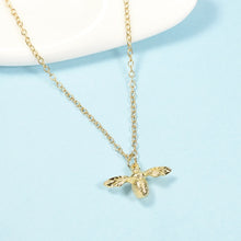 Load image into Gallery viewer, Women&#39;s Rose Zircon Bee Pineapple Pendant Gold Chain Necklace
