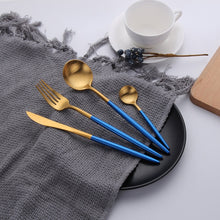 Load image into Gallery viewer, Gold Cutlery Set 304 Stainless Steel Cutlery Set
