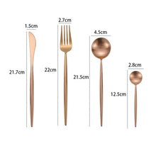 Load image into Gallery viewer, Gold Cutlery Set 304 Stainless Steel Cutlery Set
