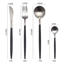 Load image into Gallery viewer, Gold Cutlery Set 304 Stainless Steel Cutlery Set
