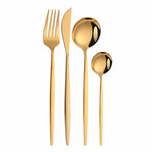 Load image into Gallery viewer, Gold Cutlery Set 304 Stainless Steel Cutlery Set
