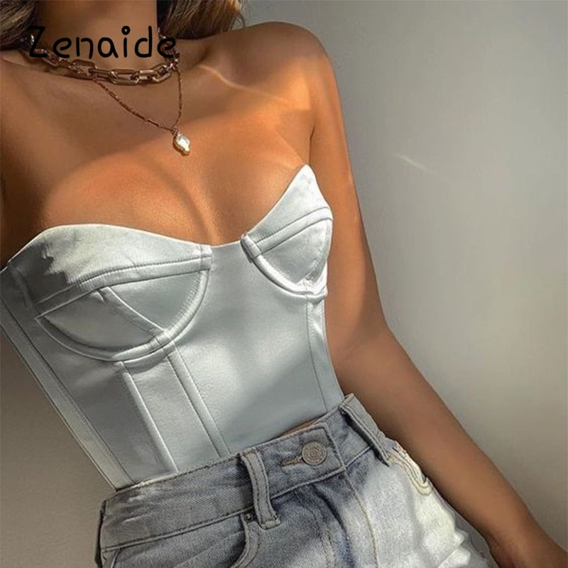 Women's Satin Corset Tops