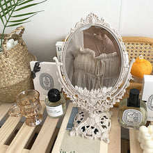 Load image into Gallery viewer, Cutelife Nordic Silver PU Vintage Decorative Standing Glass Mirror

