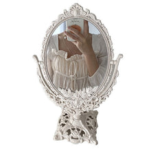Load image into Gallery viewer, Cutelife Nordic Silver PU Vintage Decorative Standing Glass Mirror
