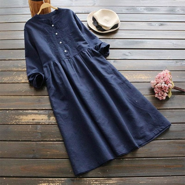 tory burch embroidered sheath dress Long shirt dress main image 0