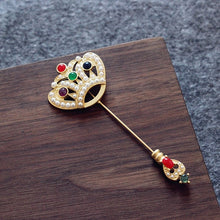 Load image into Gallery viewer, Women&#39;s Baroque Vintage Gold Color Plated Crystal Brooch
