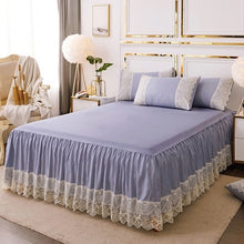 Load image into Gallery viewer, 1pcs Luxury Solid Lace Ruffle Bed Skirt Quality Thicken Elastic Non-Slip Bedspreads Sheet Soft Mattress Cover
