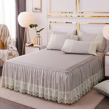 Load image into Gallery viewer, 1pcs Luxury Solid Lace Ruffle Bed Skirt Quality Thicken Elastic Non-Slip Bedspreads Sheet Soft Mattress Cover
