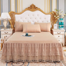 Load image into Gallery viewer, 1pcs Luxury Solid Lace Ruffle Bed Skirt Quality Thicken Elastic Non-Slip Bedspreads Sheet Soft Mattress Cover
