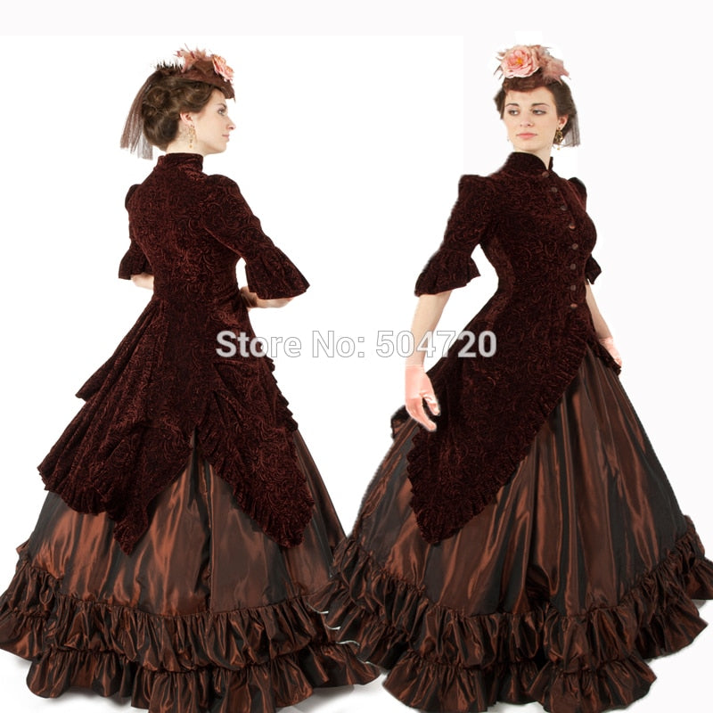 Women's 19 Century Retro Victorian Eras Regency Dress