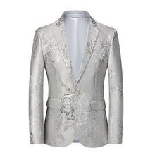 Load image into Gallery viewer, Men&#39;s Single Breasted Flower Embroidery Men Blazer
