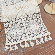 Load image into Gallery viewer, Crochet Hollow Lace Table Runner
