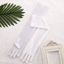 Load image into Gallery viewer, Women&#39;s Stretch Satin Long Gloves
