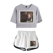 Load image into Gallery viewer, Bridgerton Navel T Shirt Casual Two Piece
