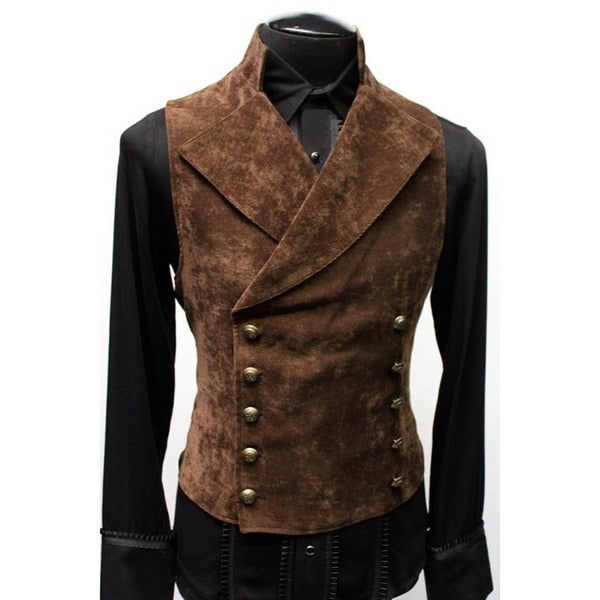 Men's Suede Suit Vest