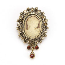 Load image into Gallery viewer, Women&#39;s Crystal Rhinestones Cameo Vintage Brooch
