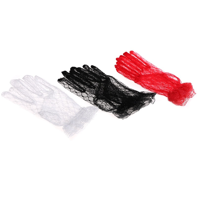 Women's Short Tulle Gloves