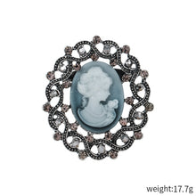 Load image into Gallery viewer, Women&#39;s Crystal Rhinestones Cameo Vintage Brooch
