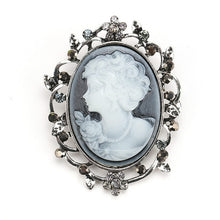 Load image into Gallery viewer, Women&#39;s Crystal Rhinestones Cameo Vintage Brooch
