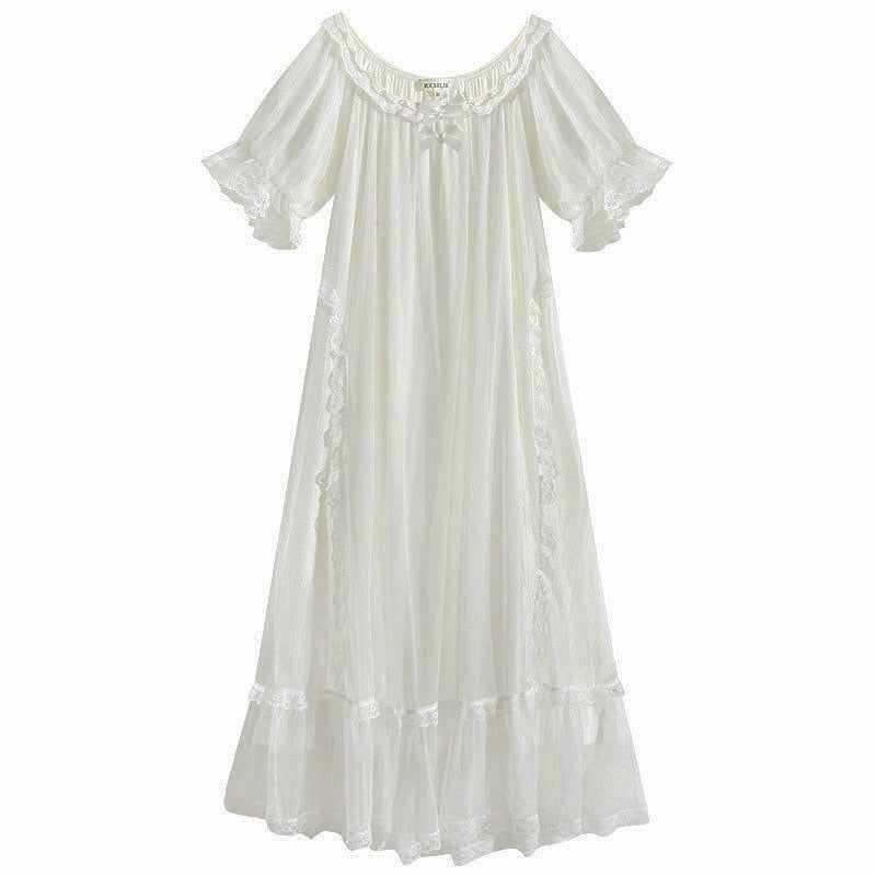 Women's Vintage Dress Square Neck Princess Nightgowns